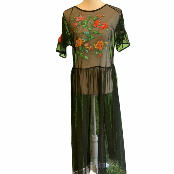 Zara Mesh embroidered dress - Picture 8 of 8